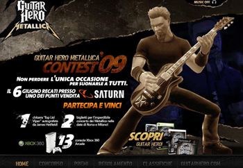 Egolab firma il minisito del Contest 09 Guitar Hero Metallica.